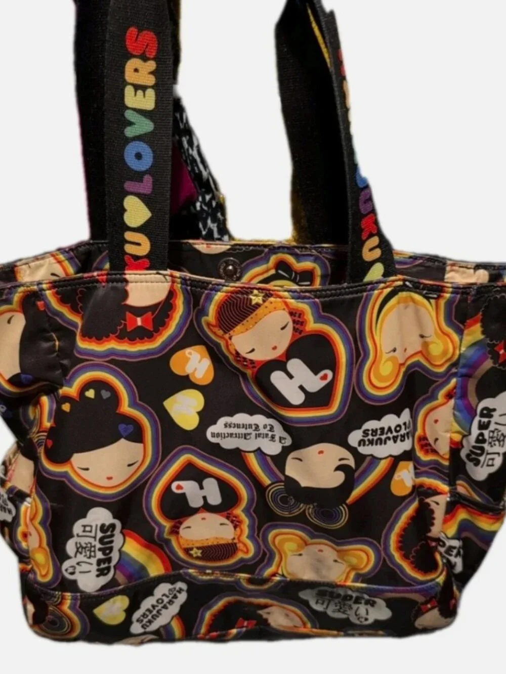 Harajuku Lovers Rainbow Doll Cute Tote Bag | Y2K Kawaii Style - Picture 1 of 1